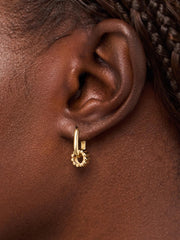 Solid Yellow Gold - Galaxy Hoop Set