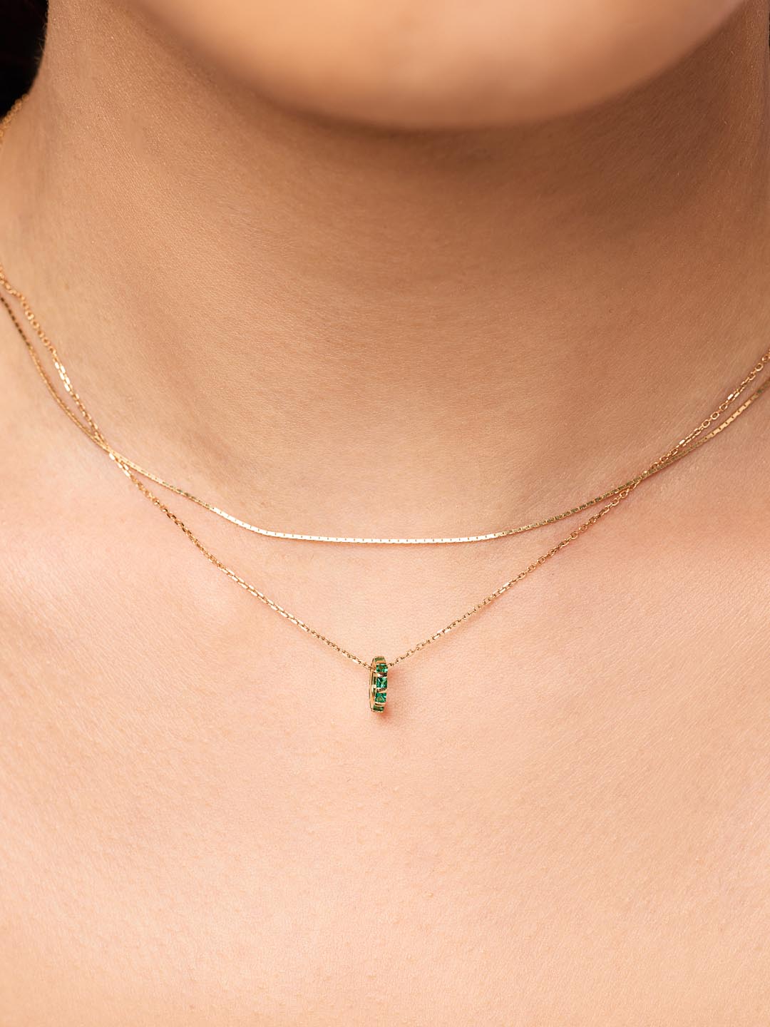 Solid Yellow Gold - Blue Sapphire Zeno Charm