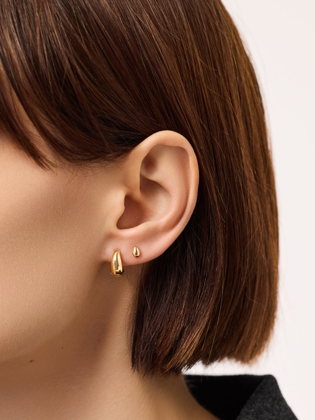 Gold Stud Earrings - Gold Mini Teardrop Studs