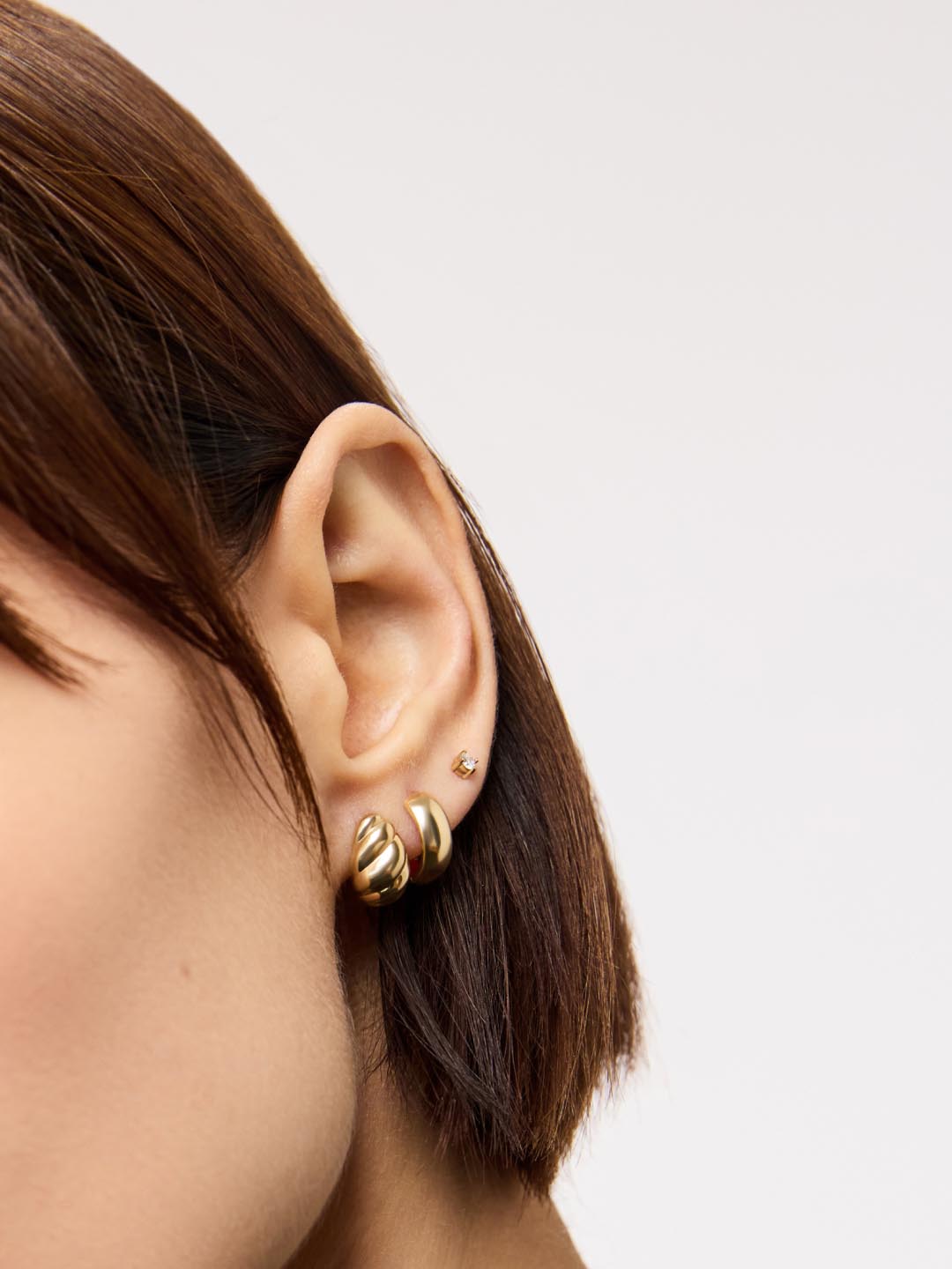 Gold Stud Earrings - Gold Mini Teardrop Studs