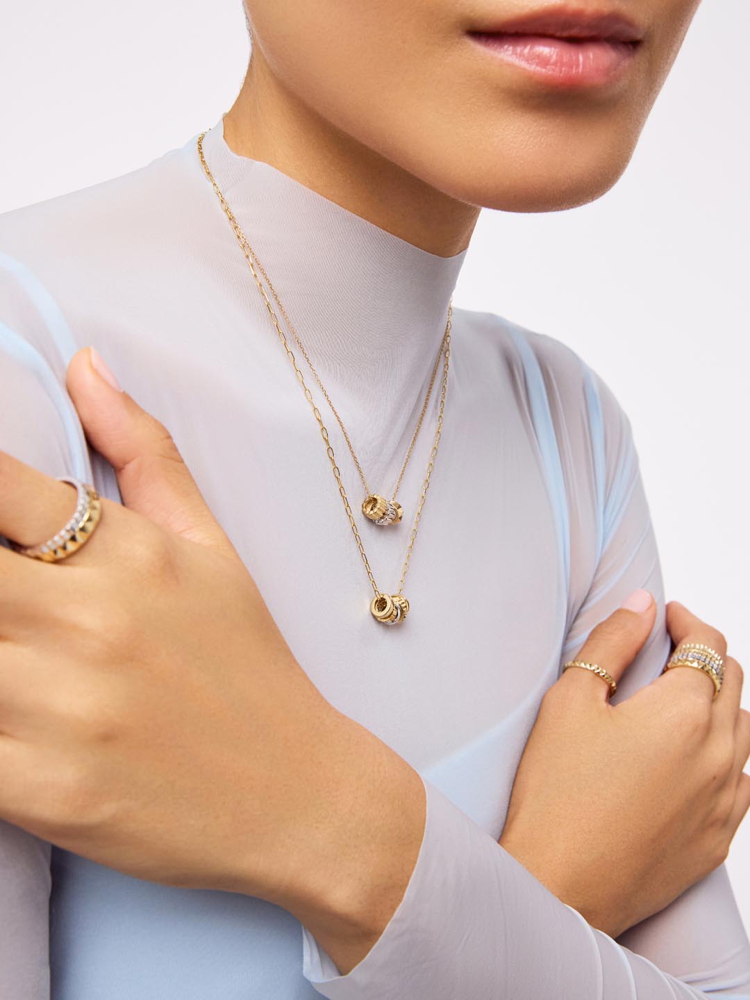 Solid White Gold - Eclipse Charm