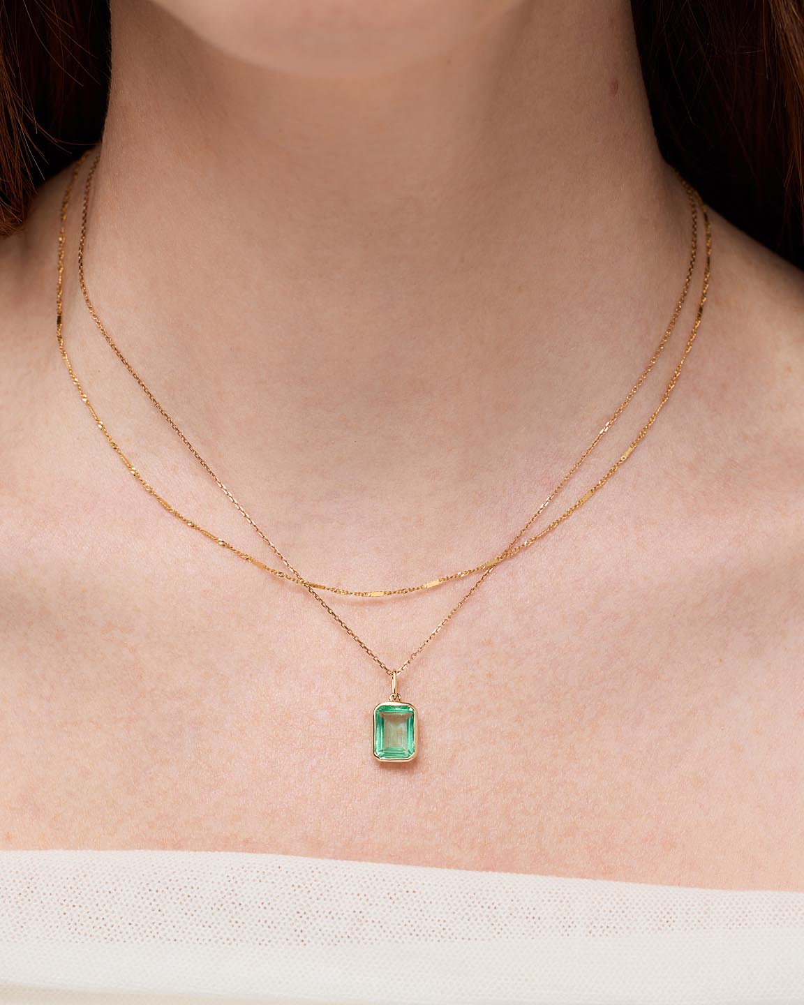 Solid Yellow Gold - Blue Topaz Spritz Charm