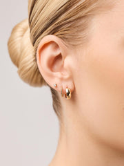 Solid Yellow Gold - Gold Slim Twist Hoops