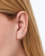 Solid Yellow Gold - Liora Flatback Single Stud