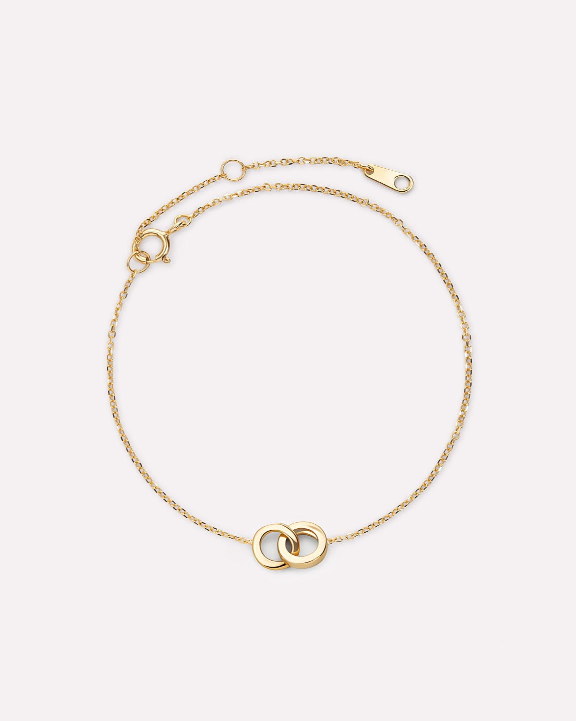 10K Solid Gold Links Circle Charm Bracelet For Women Ana Luisa Duo Links Bracelet