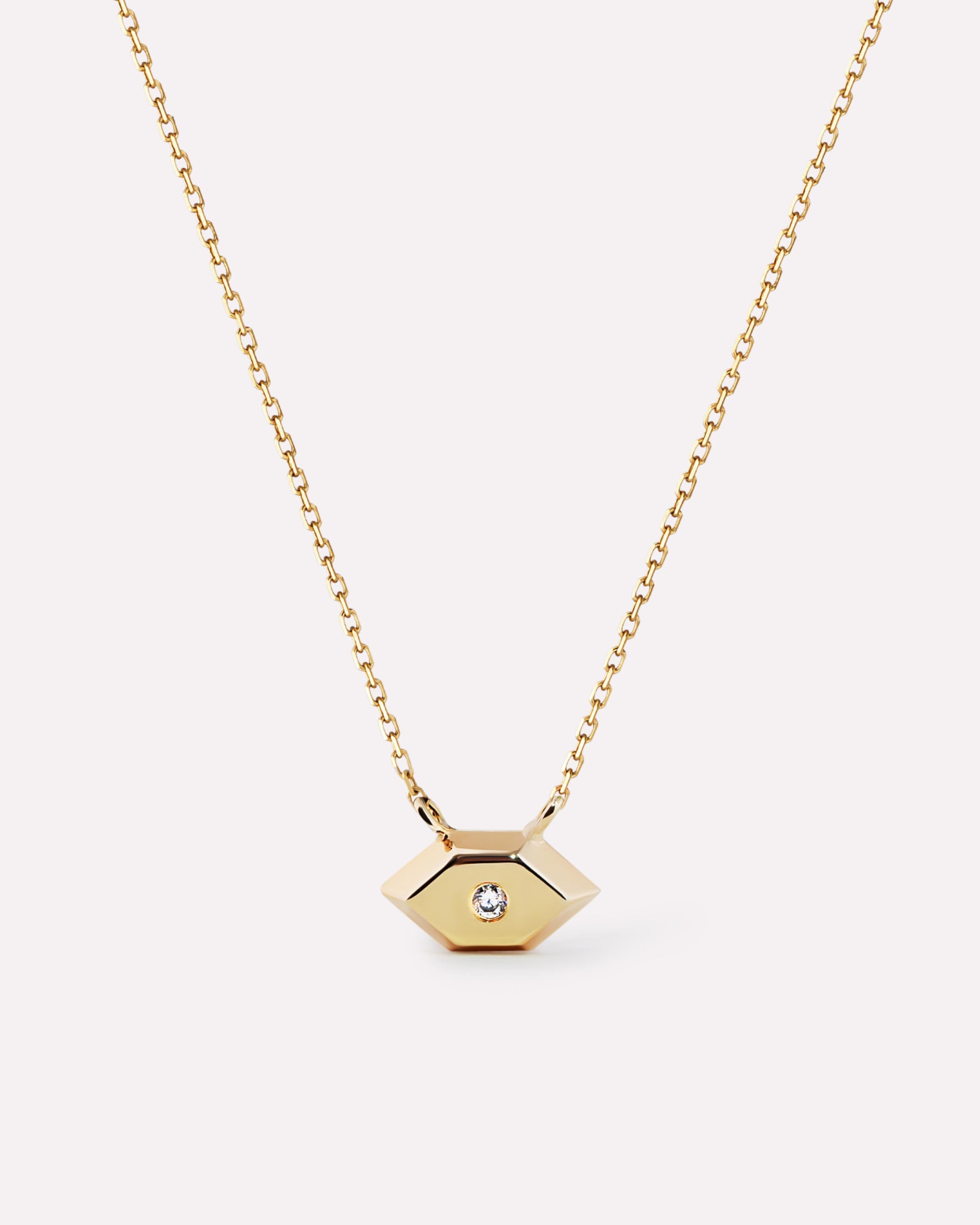 Gold Pendant Necklace - Walker Pendant