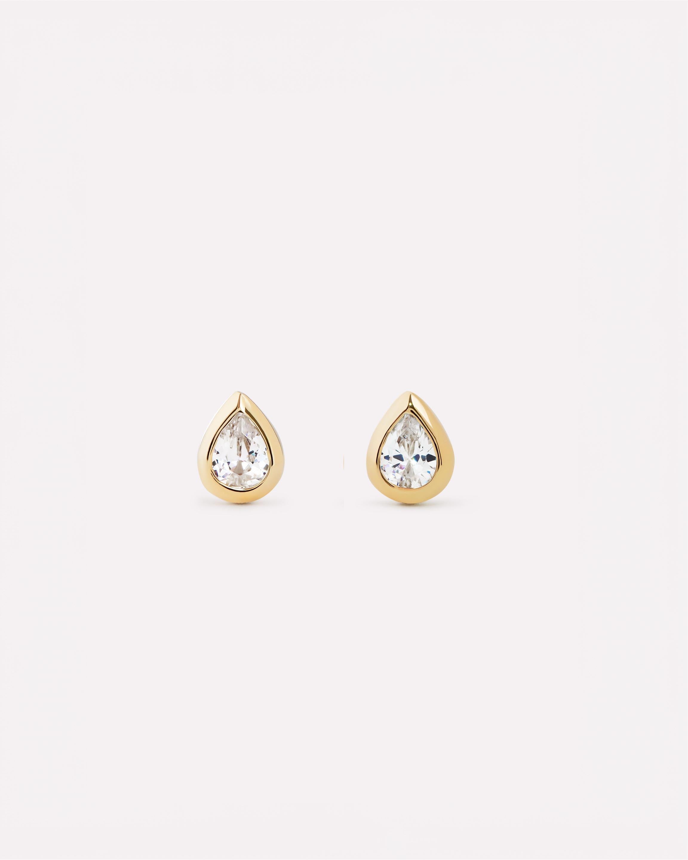 Gold Stud Earrings - Lennox Studs