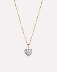 14K Gold Plated Cubic Zirconia Love Pave Vday Pendant Necklaces For Women Ana Luisa Ellery