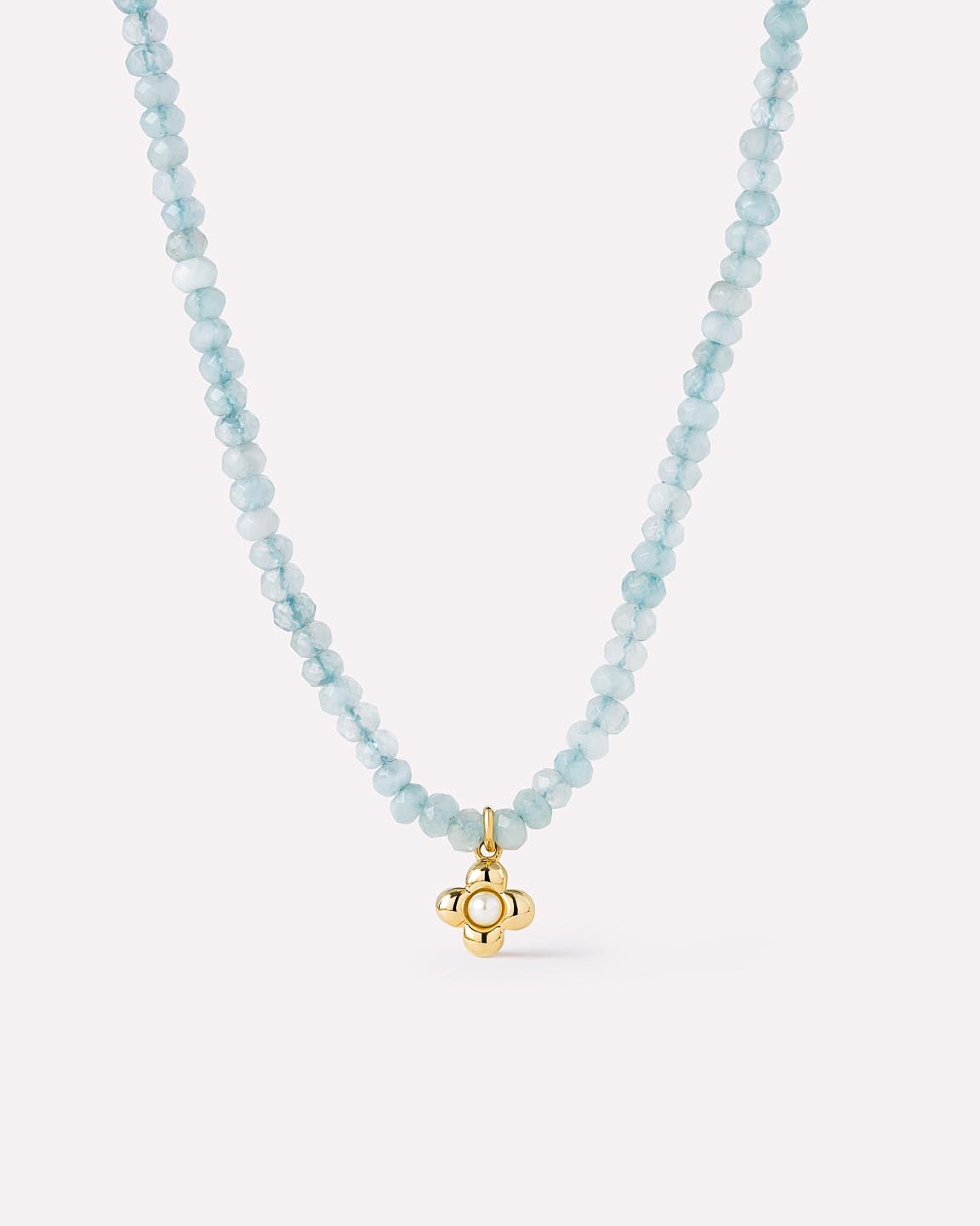 Beaded Necklace - Liora Blue Jade Bead Necklace