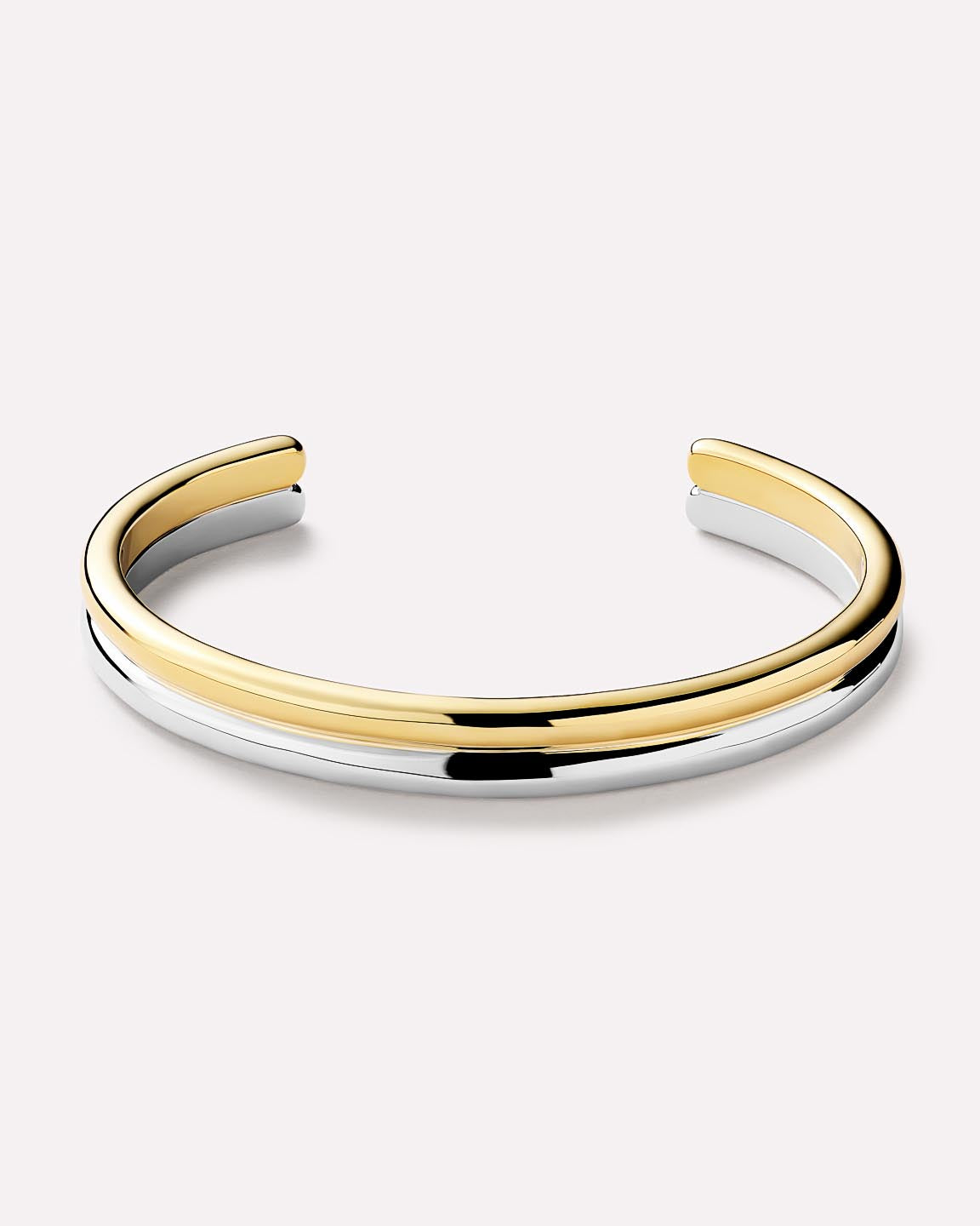 14K Gold Rhodium Plated Two Tone Cuff Bracelets For Women Ana Luisa Arlo Double Two Tone