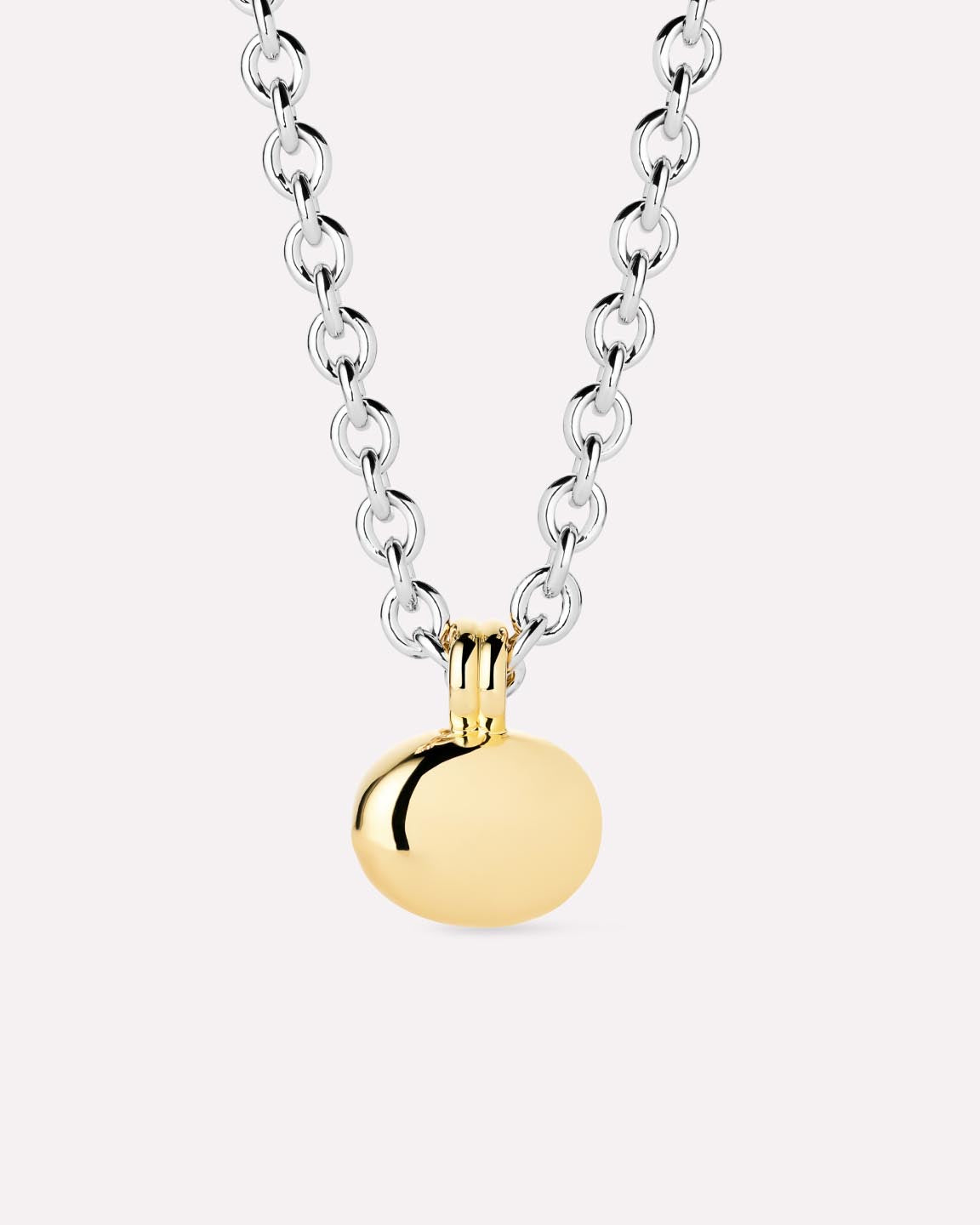 14K Gold Rhodium Plated Two Tone Pebble Statement Pendant Necklaces For Women Ana Luisa Pebble Statement Two Tone
