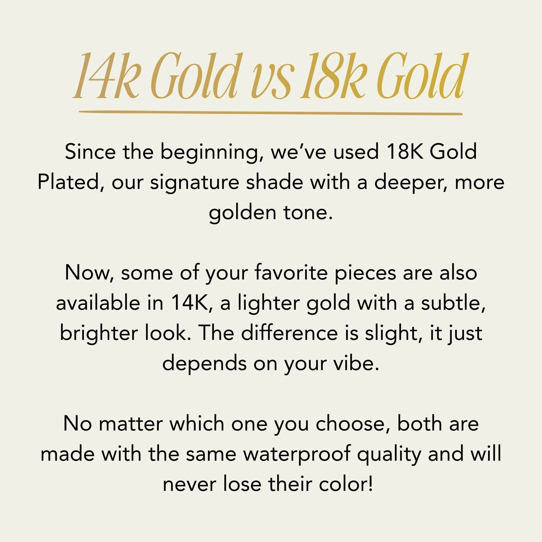 14K VS 18K