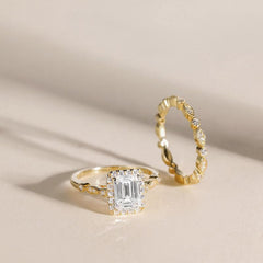 2-Piece Emerald Cut Ring Set