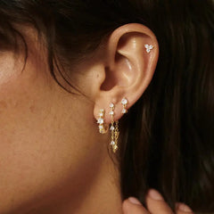 4-Piece Dainty Crystal Curated Ear Stack Set