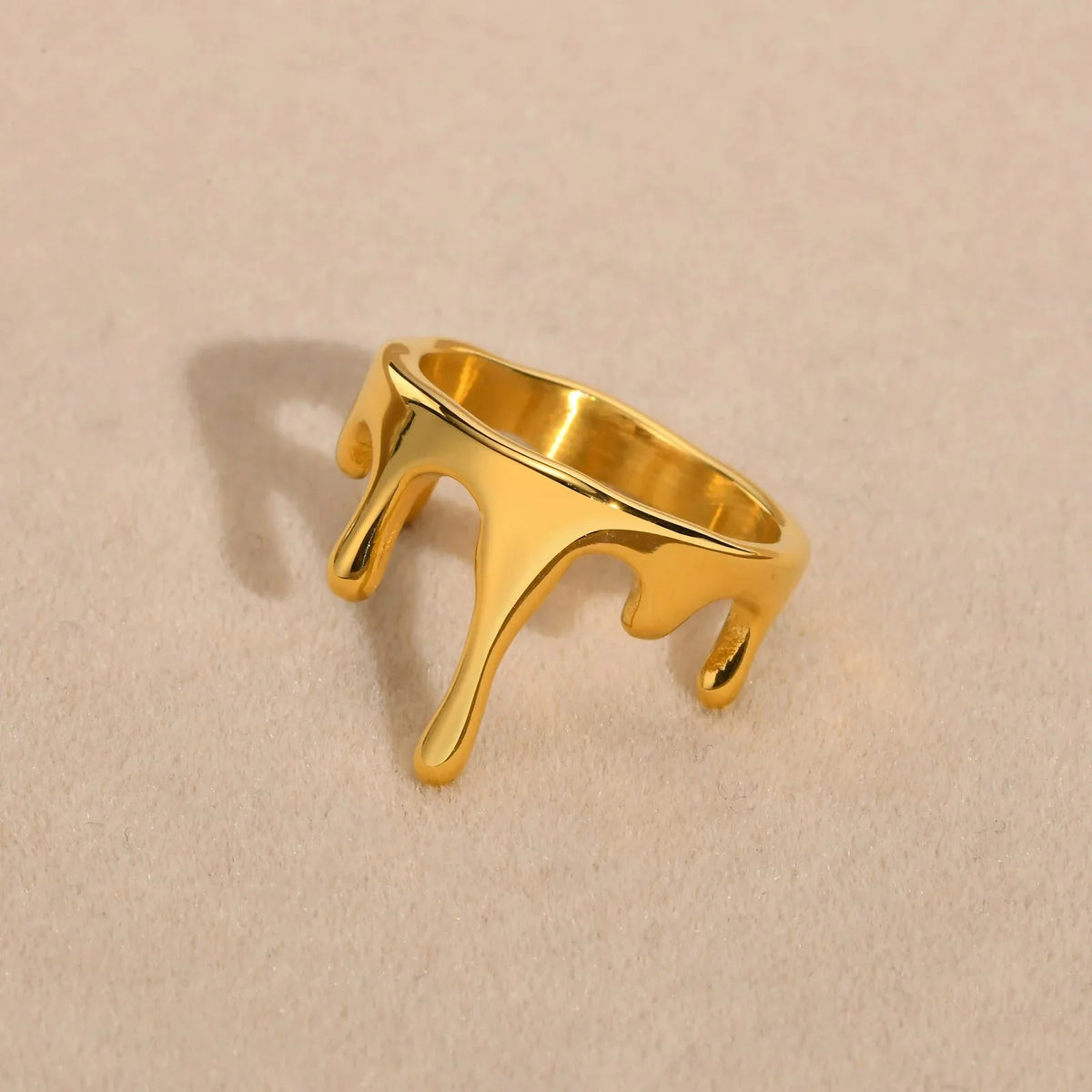 18k Minimal Melting Ring - Veinci