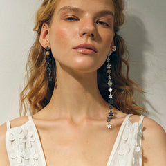 18k Staggering Floral Earrings - Veinci
