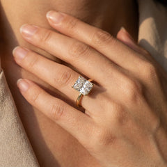 3ct Sterling Silver Radiant Cut Ring