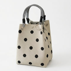Knit Magnetic Clasp Bucket Bag
