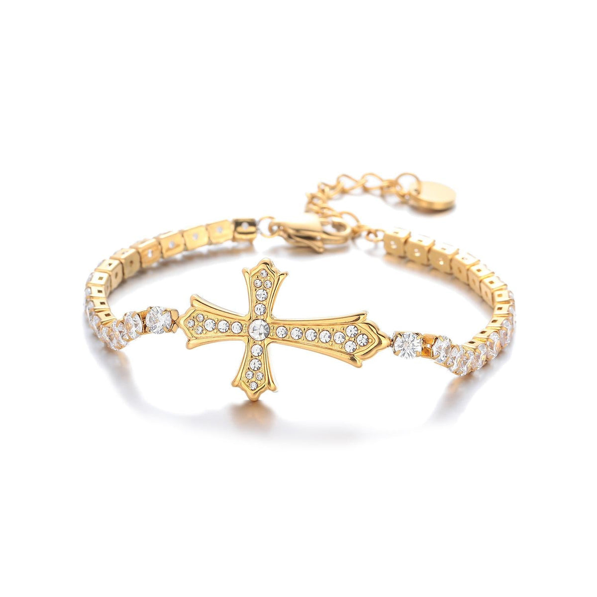 Statement Cross Tennis Bracelet