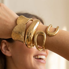 3-Piece Chunky Bangle Bracelet Set