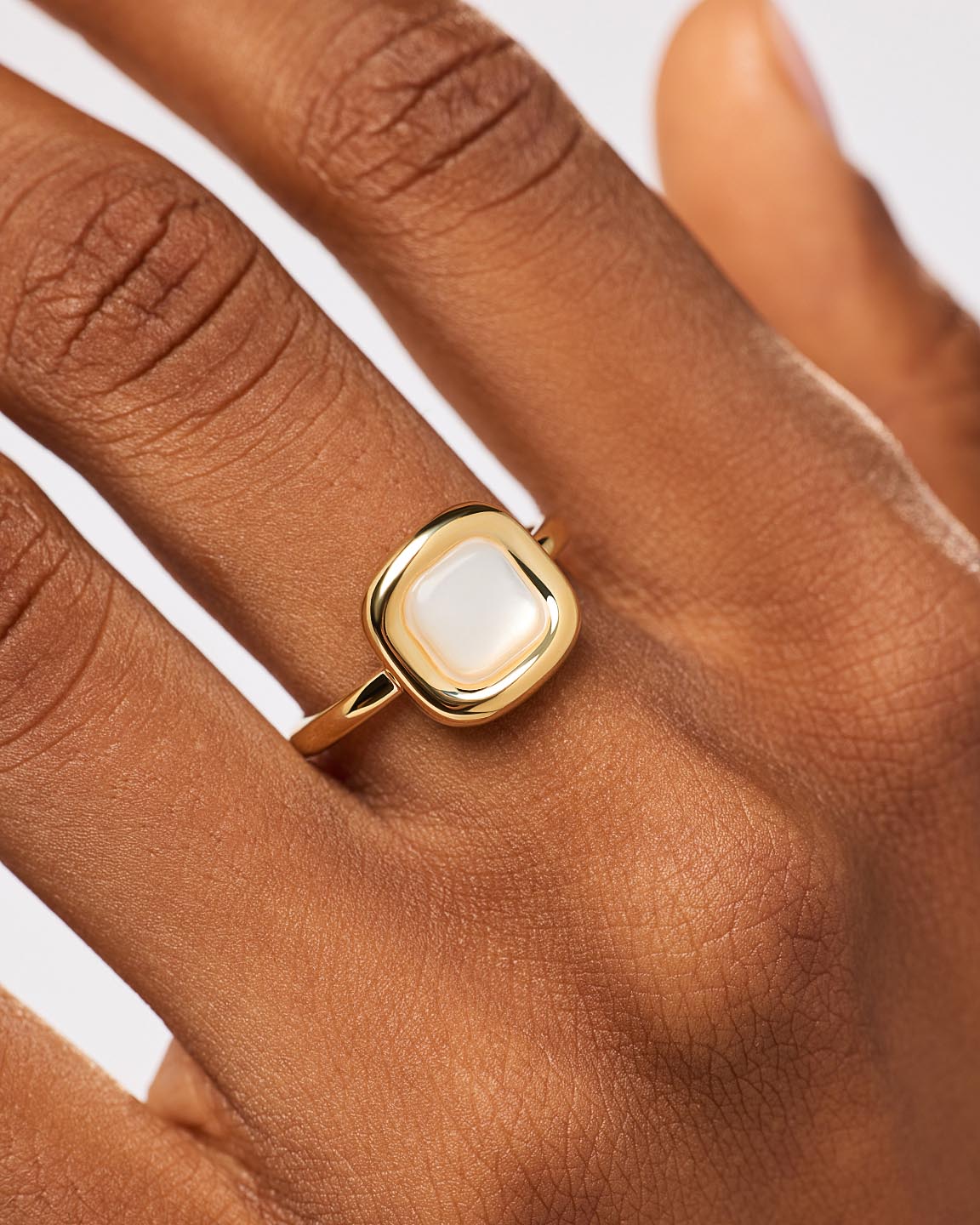 Statement Ring - Clara Ring Green Onyx