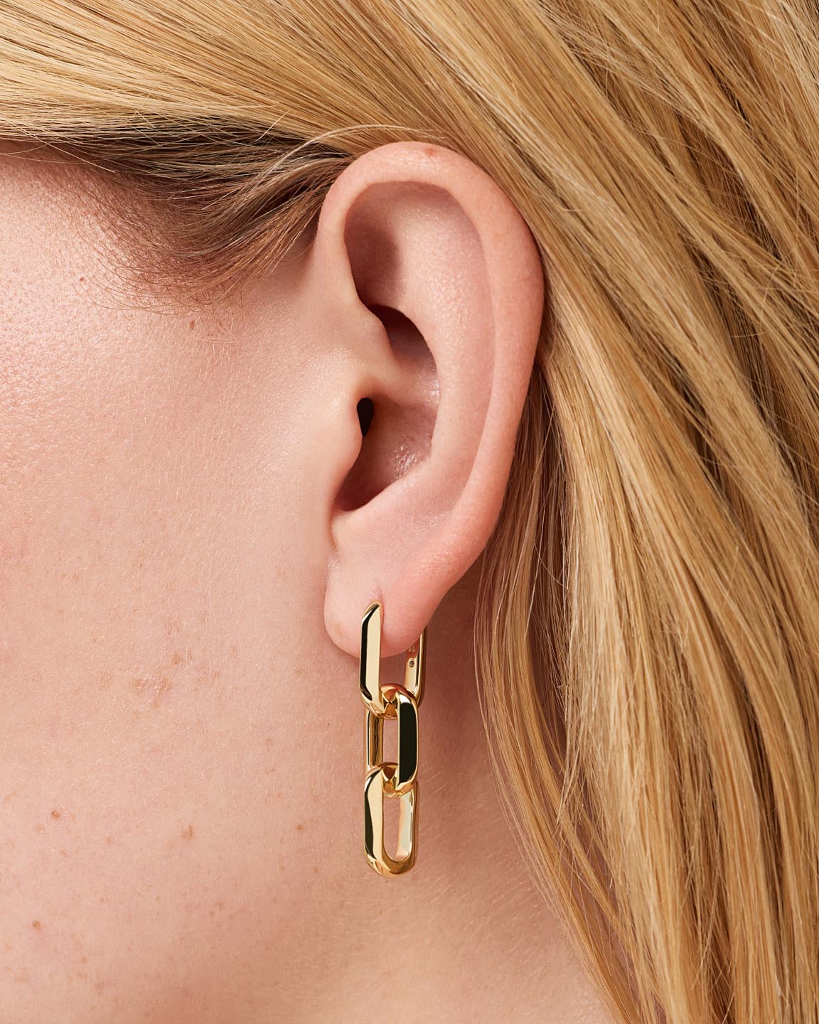 Statement Earrings - Eve Link Hoops