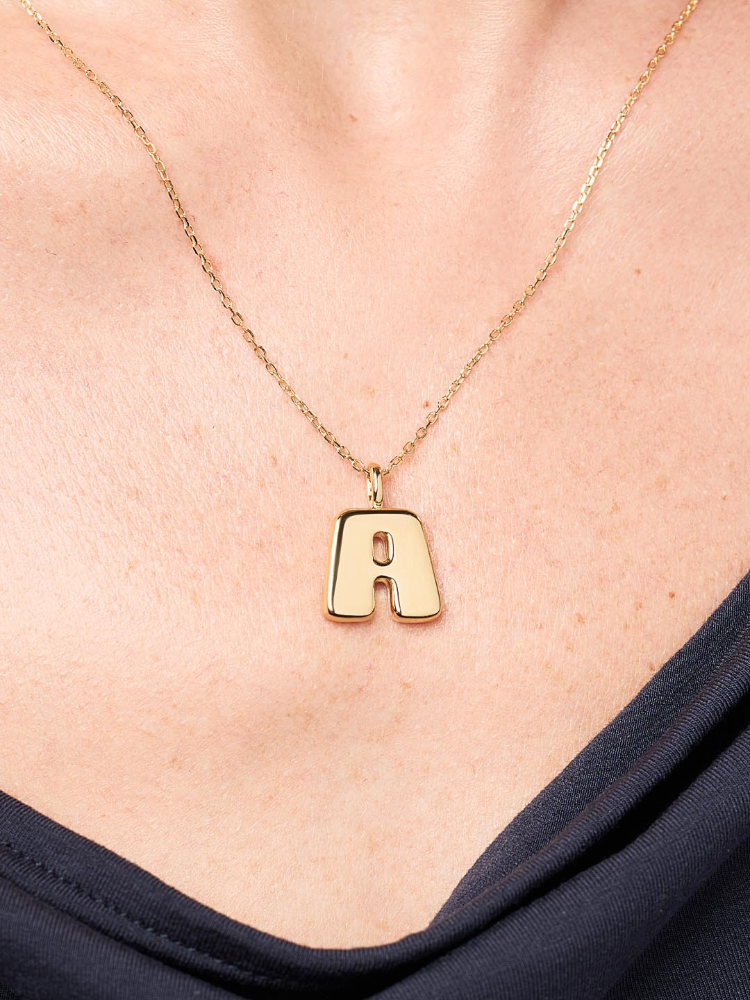 Gold Initial Necklace - Letter Necklace