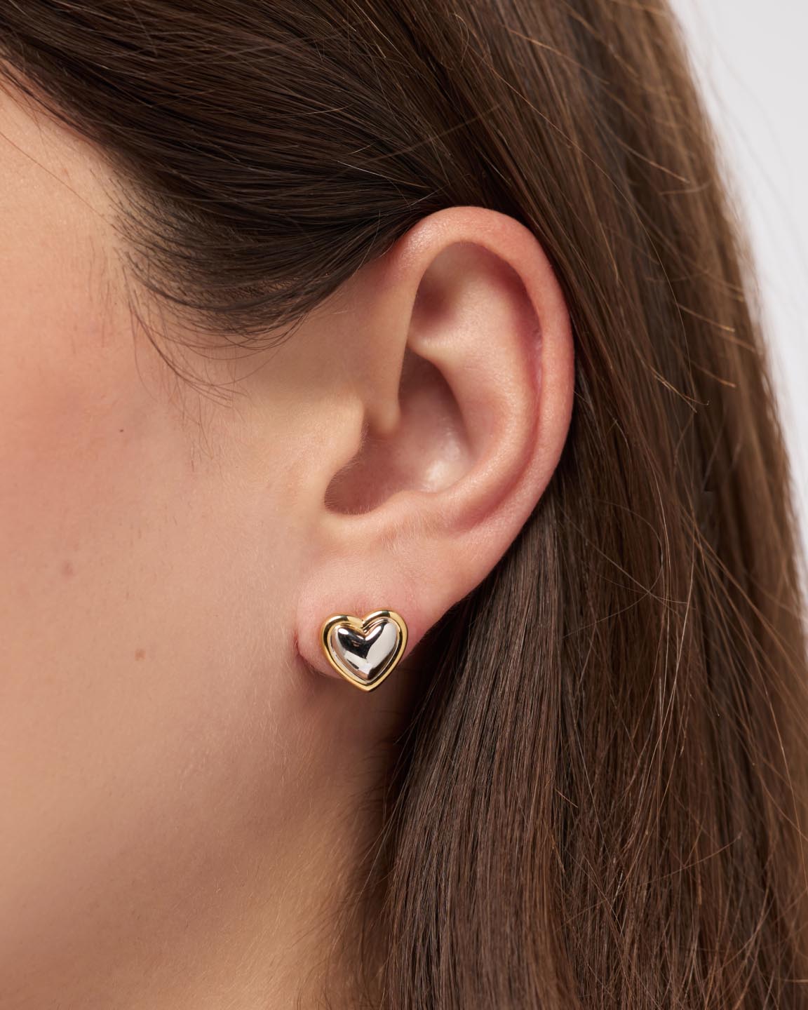 14K Gold Rhodium Plated Two Tone Love Lev Heritage Statement Stud Earrings For Women Ana Luisa Lev Studs Two Tone