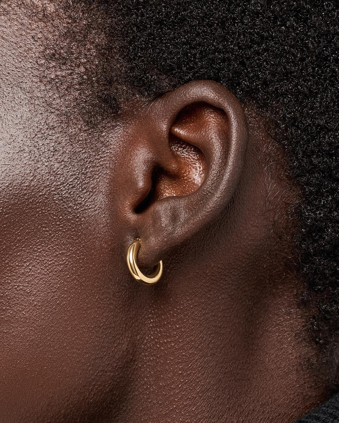 Chunky Gold Hoop Earrings - Gold Classic Hoops Large