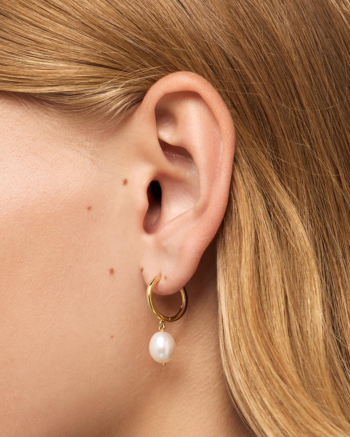 Drop Earrings - Lainey Medium Marble Blue