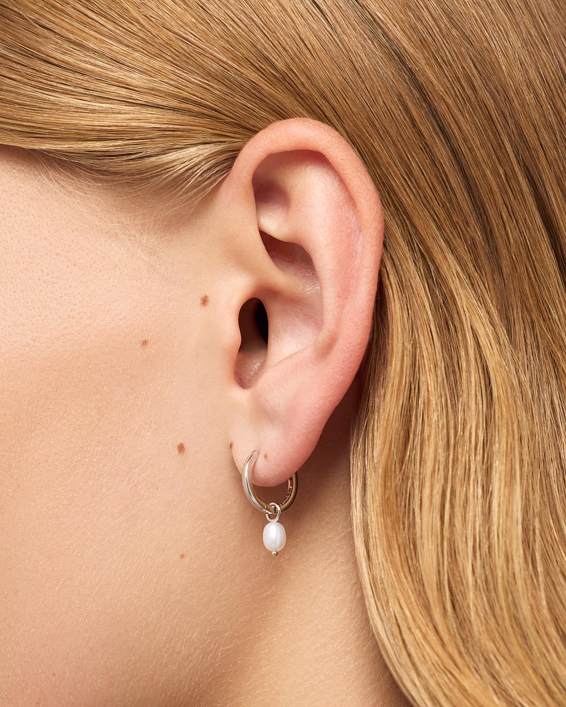 Drop Earrings - Lainey Medium Marble Blue