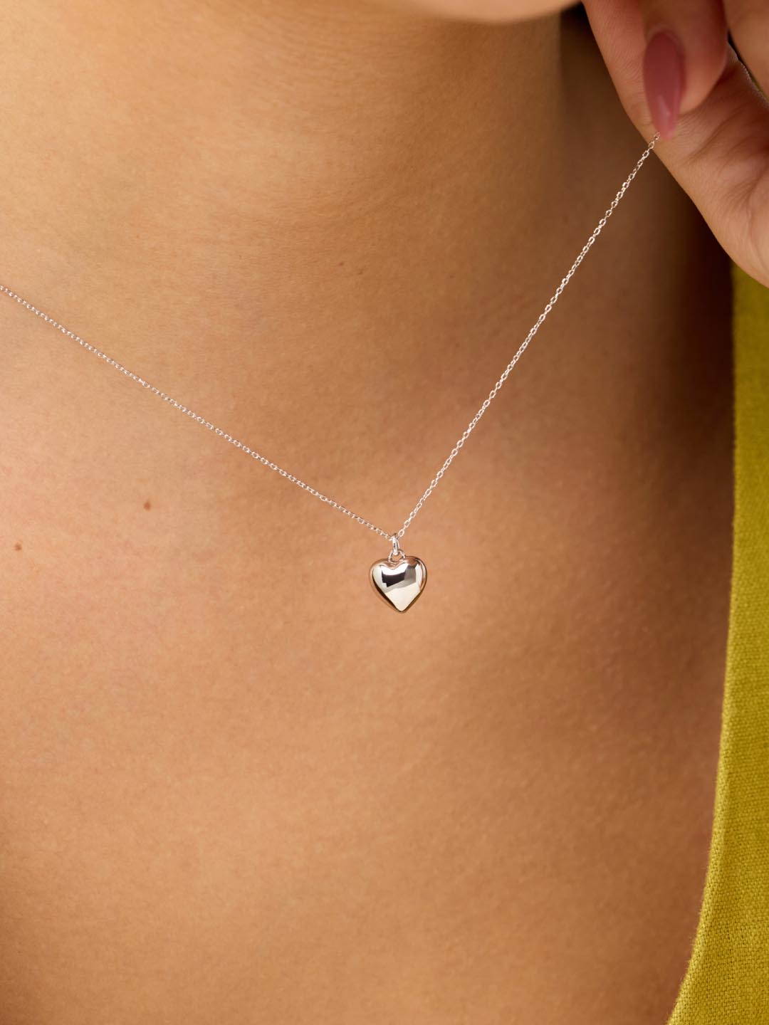 Gold Heart Necklace - Lev Small