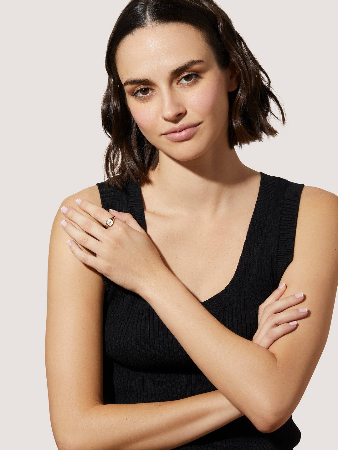 Gold Signet Ring - Amara Black