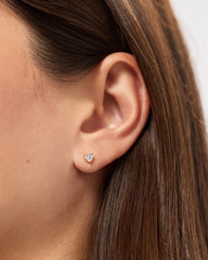 Solid Gold Diamond Fine Delicate Love Stud Earrings For Women Ana Luisa Gold Diamond Heart Studs