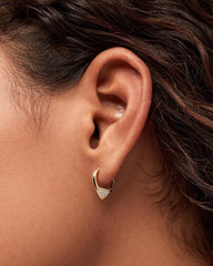 Solid Gold Diamond Fine Hoop Earrings For Women Ana Luisa Trillion Diamond Hoops