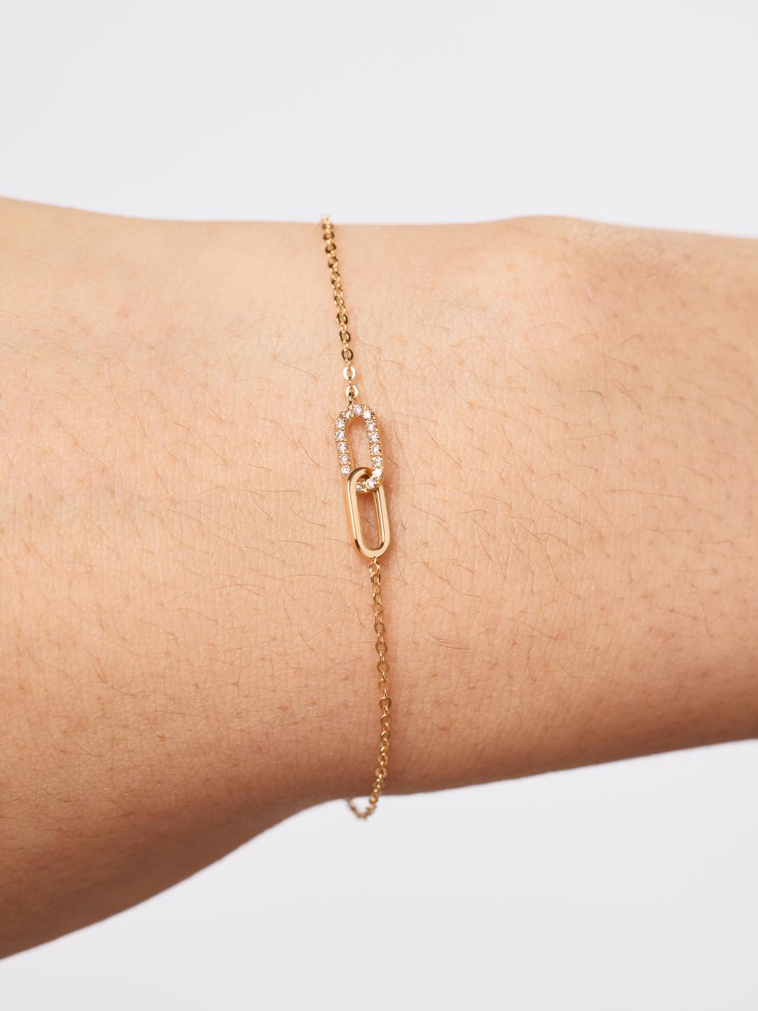 Gold Bracelet - Gold Twisted Link Bracelet