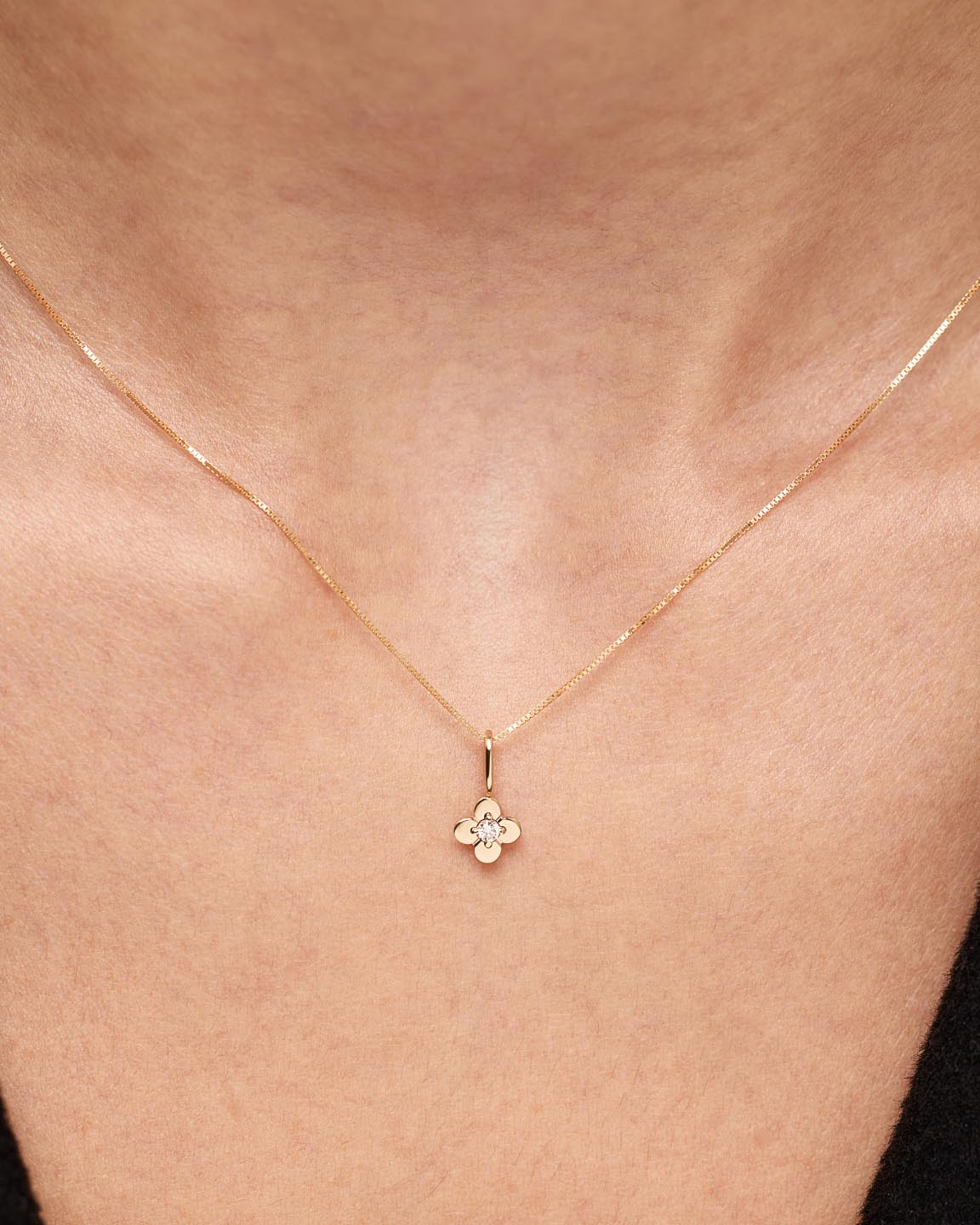 Solid Gold Diamond Solid Bloom Fine Green Flower Pendants Necklace Charms For Women Ana Luisa Gold Mini Flower Charm Diamond
