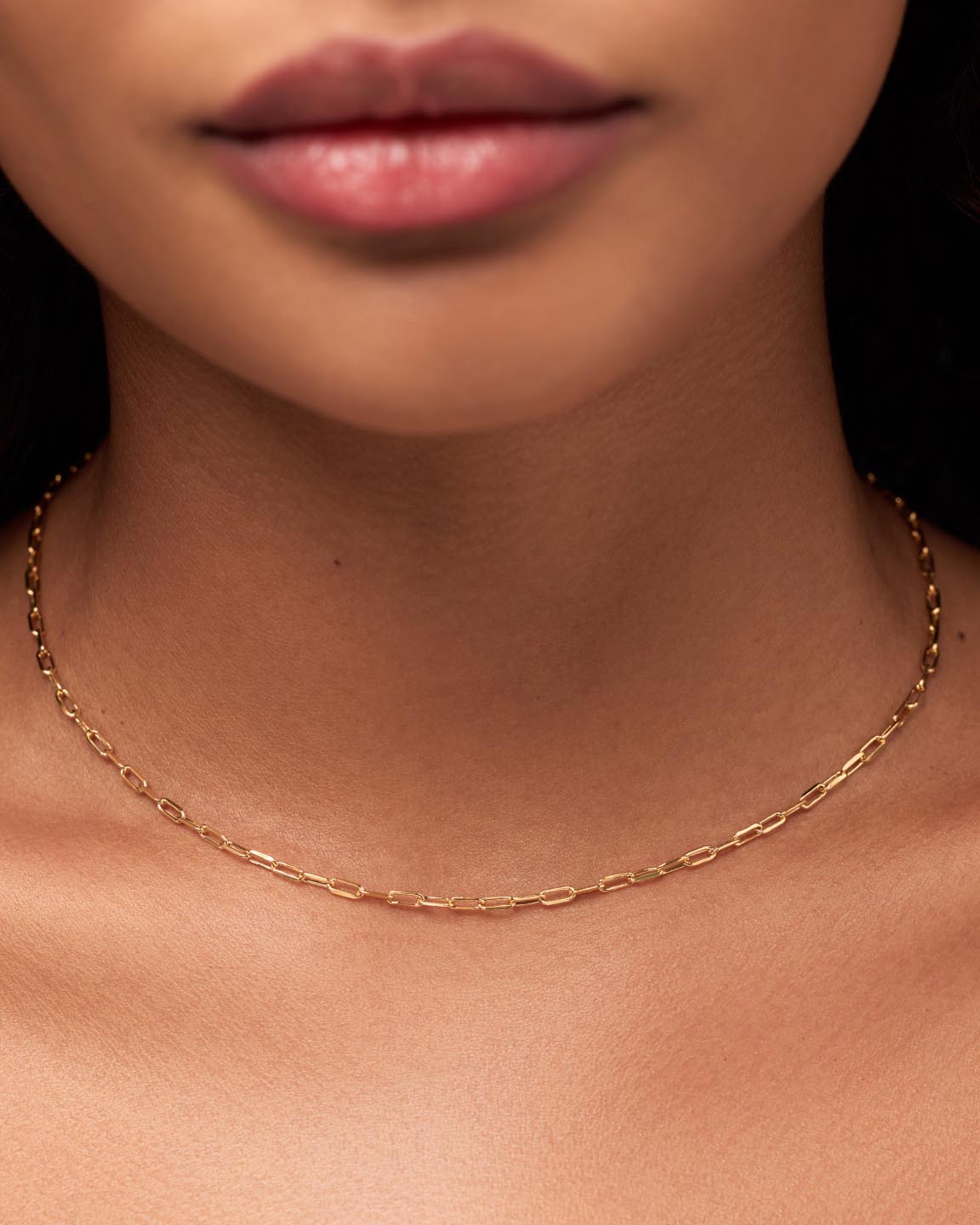 Solid Gold Fine Chain Necklaces For Women Ana Luisa Medium Paperclip Necklace