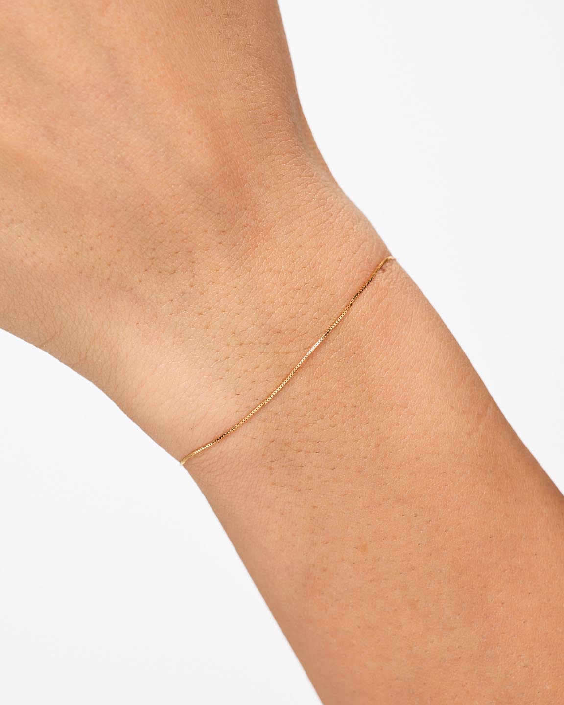 Solid Gold Fine Delicate Chain Bracelets For Women Ana Luisa Gold Mini Box Chain Bracelet