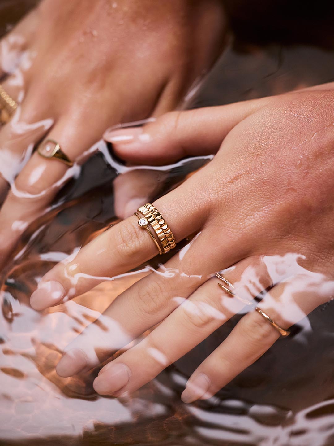Solid White Gold - Slim Eclipse Ring