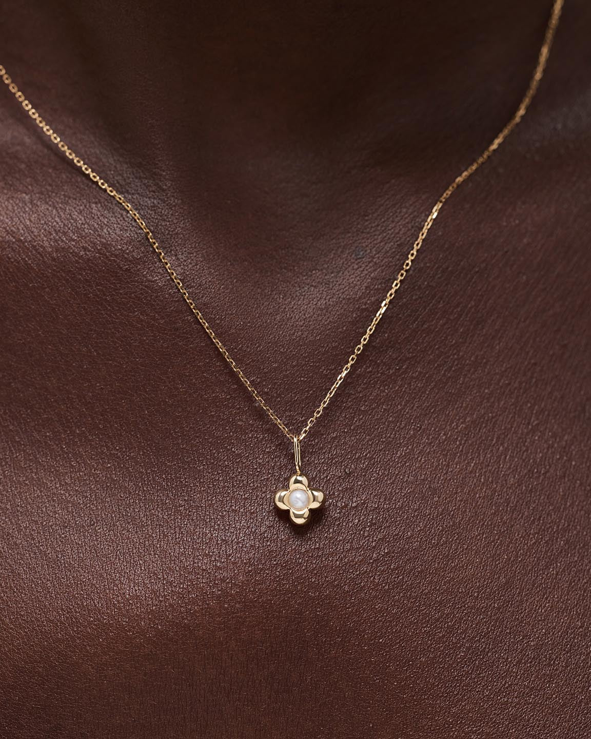 Solid Yellow Gold - London Blue Topaz Mini Liora Necklace