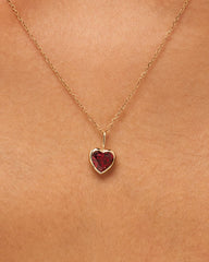Solid Yellow Gold - Heirloom Heart Necklace