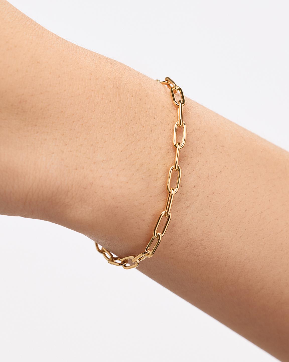 Gold Chain Bracelet - Gold Paperclip Bracelet