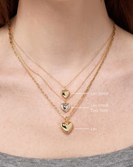 Gold Heart Necklace - Lev Small
