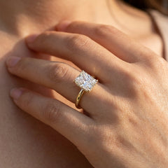 3ct Sterling Silver Radiant Cut Ring