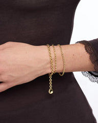 14K Gold Lobster Clasppebble Statement Chain Bracelets For Women Ana Luisa Pebble Charm Bracelet