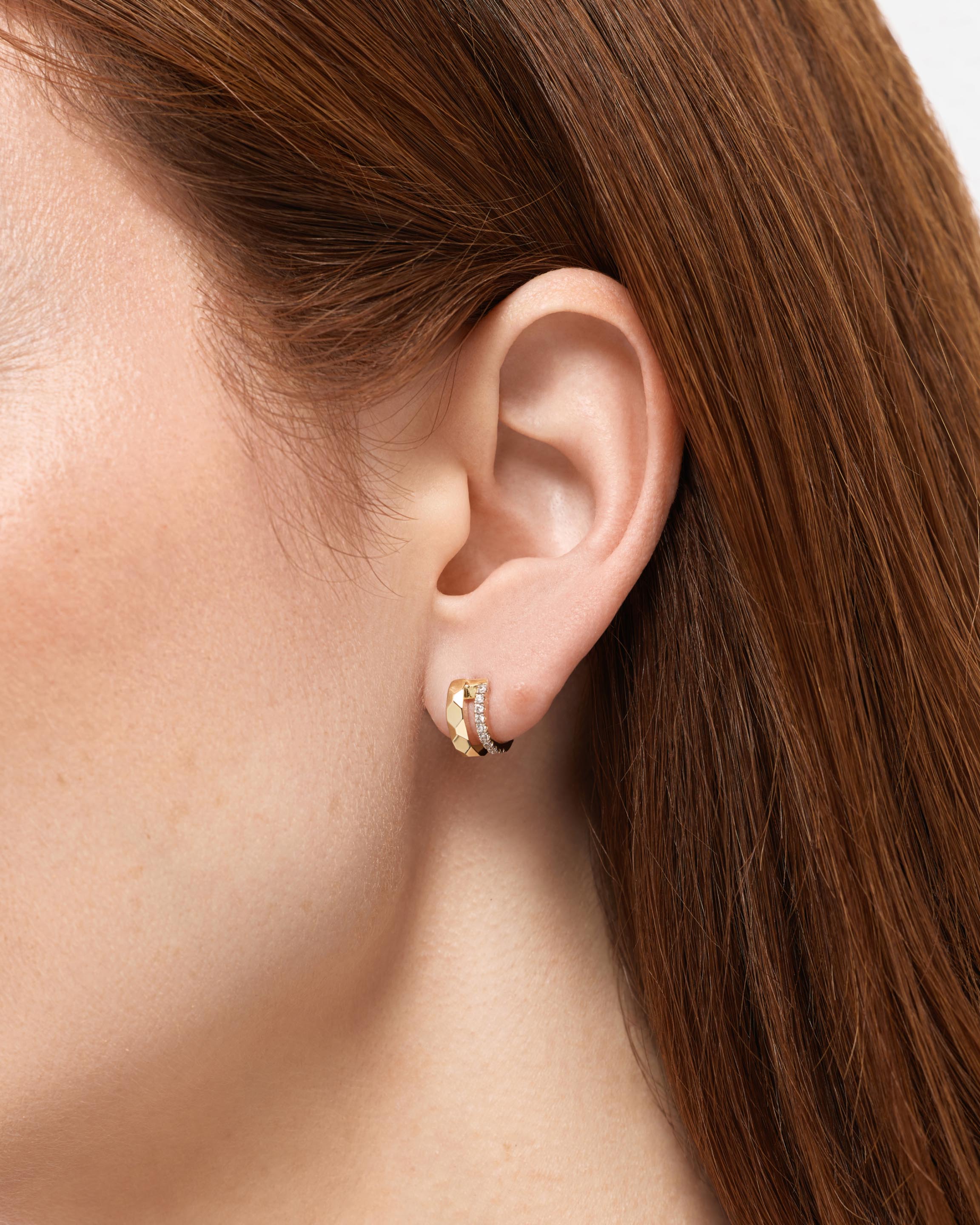 Gold Hoop Earrings - Esme Triple