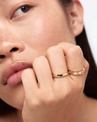Gold Band Ring - Selena Marquise Ring