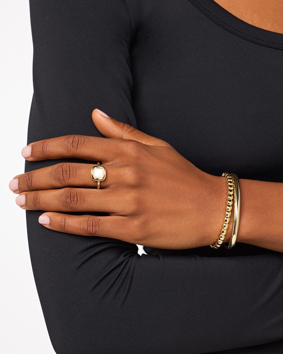 Statement Ring - Clara Ring Green Onyx