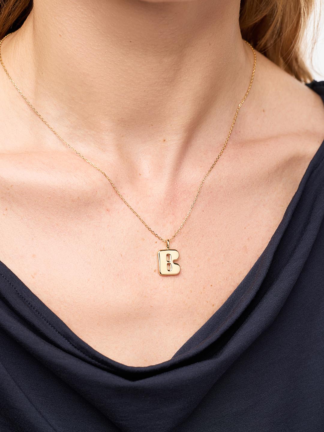 Gold Initial Necklace - Letter Necklace